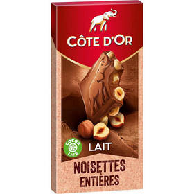 Шоколад Cote D'Or Lait Noisettes Entieres 180g