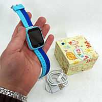 ZAQ Детские умные часы с GPS Smart baby watch Q750 Blue, смарт часы-телефон c сенсорным экраном ZE-839 и