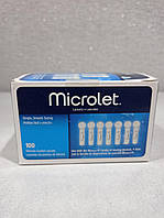 Ланцеты универсальные Microlet (Микролет) стерильные одноразовые для проколов пальца Сontour Plus, 100 шт до 09.2023 года
