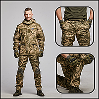 Водозащитные военные боевые штаны с наколенниками форменные рип-стоп всу пиксель, брюки тактические летние