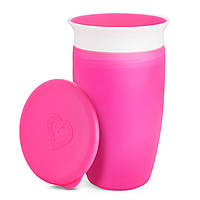 Чашка непроливная Munchkin Miracle 360 с крышкой 296 мл розовая (051859)