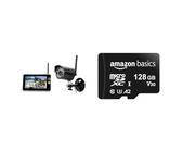 Technaxx Easy Überwachung Kamera Set TX-28 mit Aufnahmefunktion & Amazon Basics MicroSDXC-Speicherkarte, 128