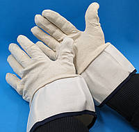 Перчатки трикотажные белые с длинной манжетой