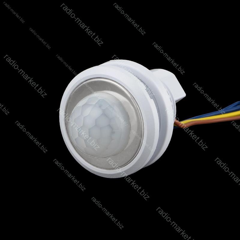 Датчик руху врізний регульований 85-265VAC