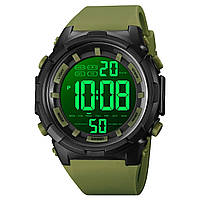 ZAQ Водонепроницаемые мужские часы SKMEI 1845AG ARMY GREEN | Часы для военнослужащих | YR-173 Тактические часы