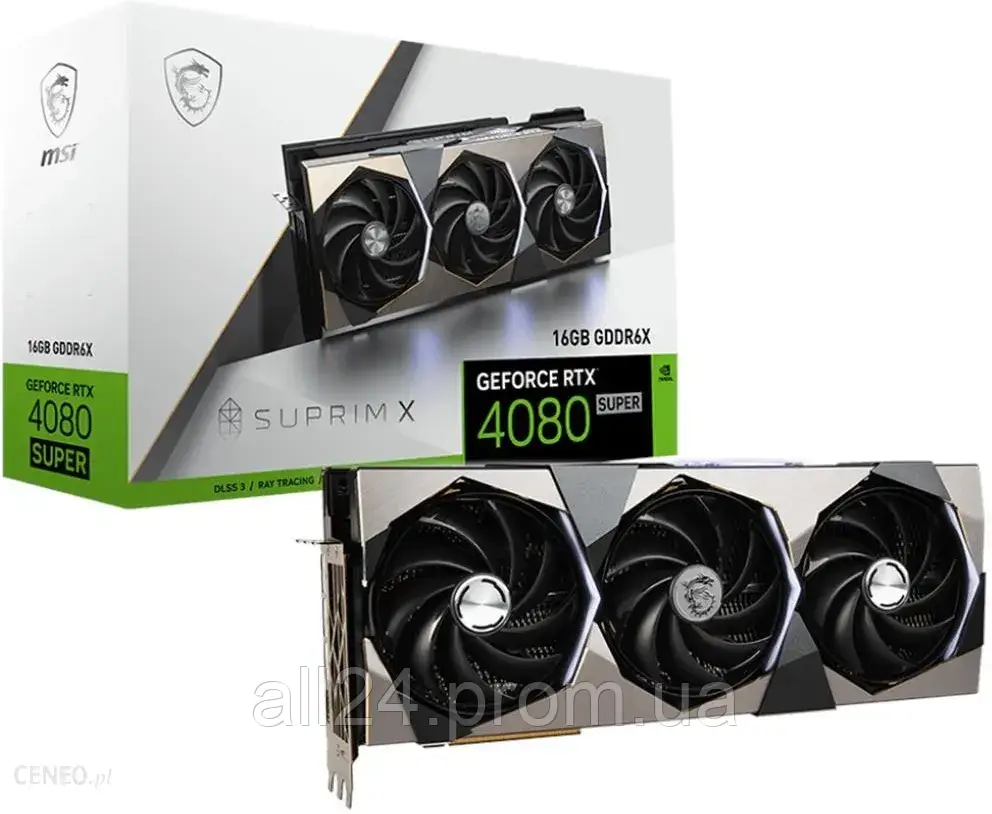 Відеокарти Msi GeForce RTX 4080 SUPER SUPRIM X 16GB GDDR6X (RTX4080SUPER16GSUPRIMX)