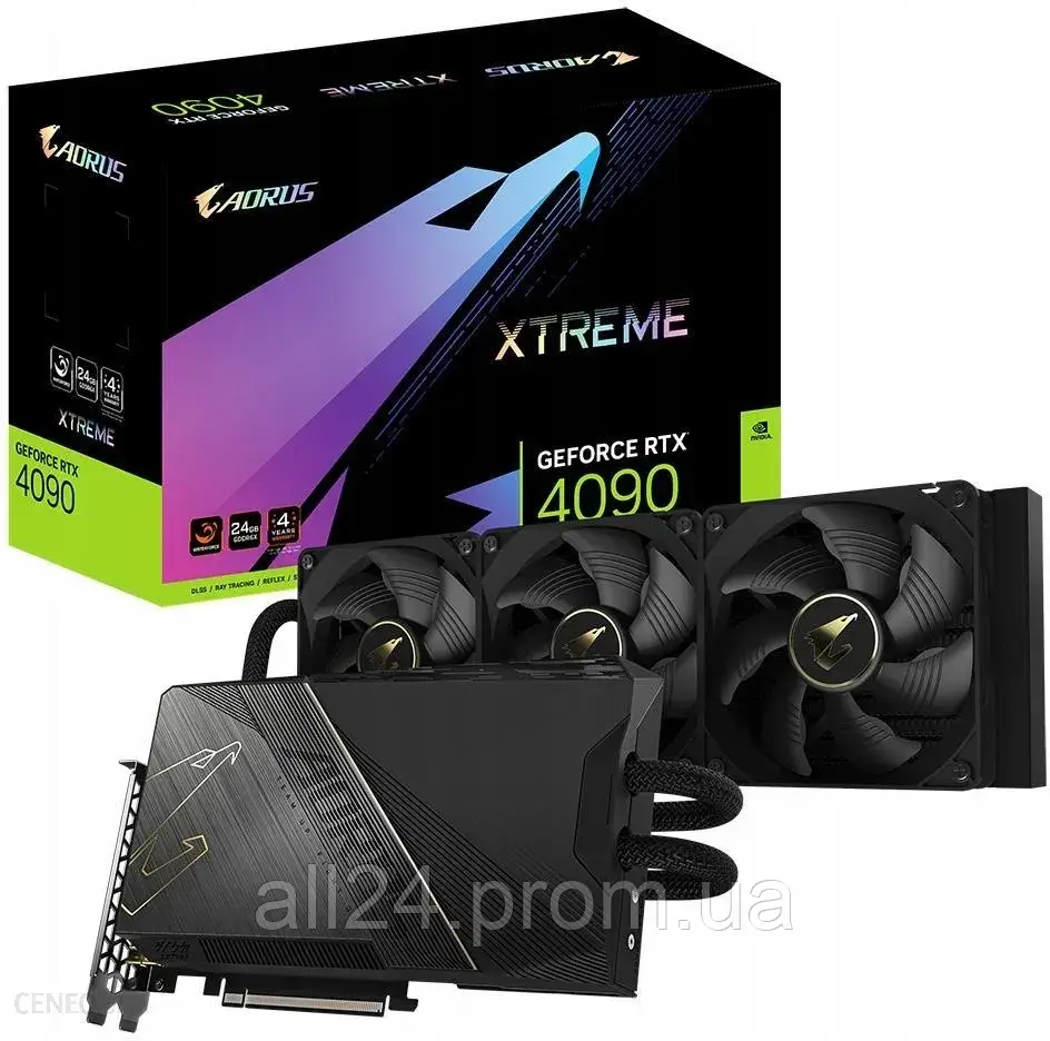 Відеокарти Gigabyte GeForce RTX 4090 AORUS XTREME WATERFORCE 24G