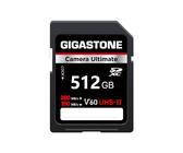 GIGASTONE UHS-II V60 512GB SD Karte Ultimate Kamera Geschwindigkeit bis zu 280/150MB/s, U3 SDXC 4K Ultra HD