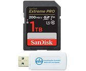 SanDisk Extreme Pro 1 TB UHS-I SD U3 A2 V30 Speicherkarte funktioniert mit Sony Mirrorless Camera ZV-E1