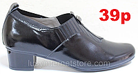 Туфли кожаные женские на среднем каблуке от производителя модель МИ4028Р