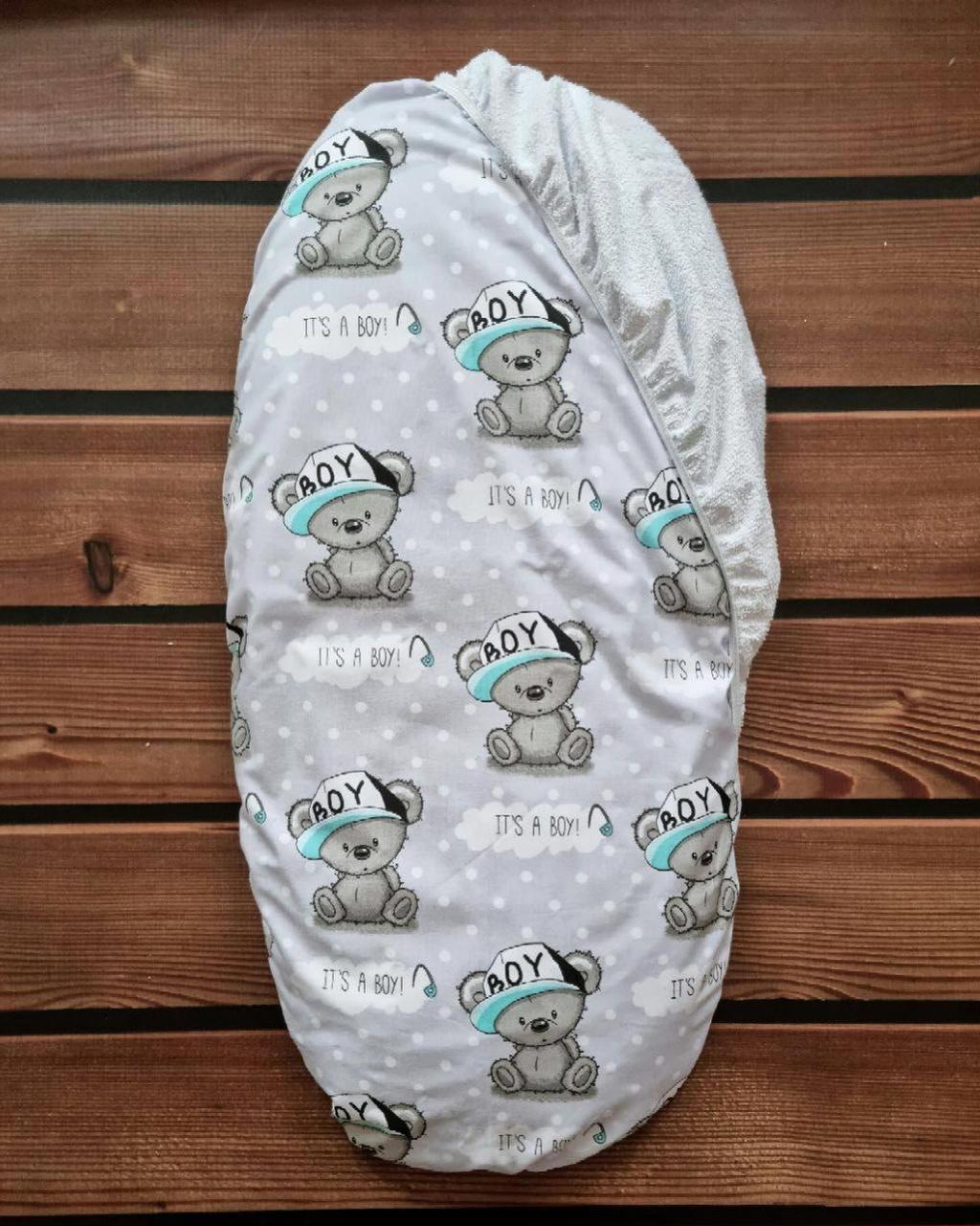 Водонепроникне простирадло на гумці в люльку в дитячу коляску 100% бавовна