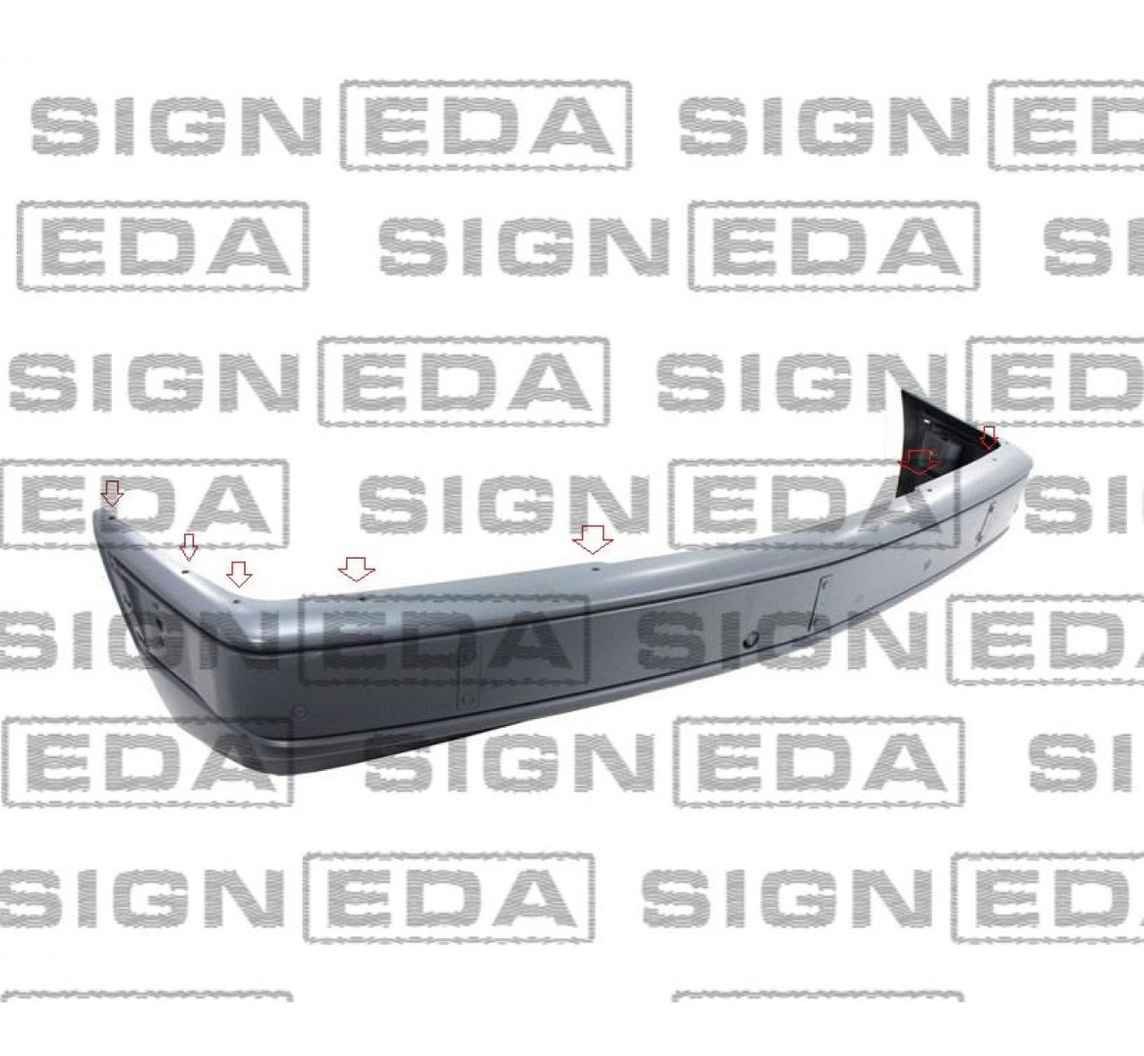 Передній бампер Mercedes W124 '89-96 без накладки (Signeda) 1248804070, фото 1