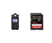 Zoom H4n Pro Black Handy Recorder & SanDisk Extreme PRO 32GB SDHC Speicherkarten bis zu 300MB/s, UHS-II, Class