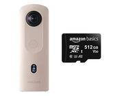 Ricoh Imaging Theta SC2 - BEIGE Kompaktkameras BEIGE & Amazon Basics - MicroSDXC, 512 GB, mit SD-Adapter, A2,