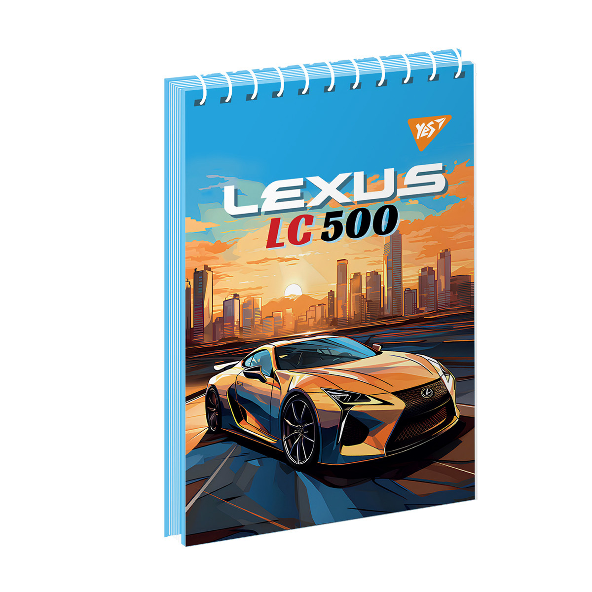 Зошит для записів YES А7 Supercar 80 аркушів клітинка, 6 шт/уп, фото 1