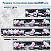 Панель на кухонний фартух під скло орхідеї рожеві на каменях, з двостороннім скотчем 62 х 410 см, 1,2 мм, фото 3