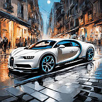 Картина на полотні "White Bugatti Chiron №1"