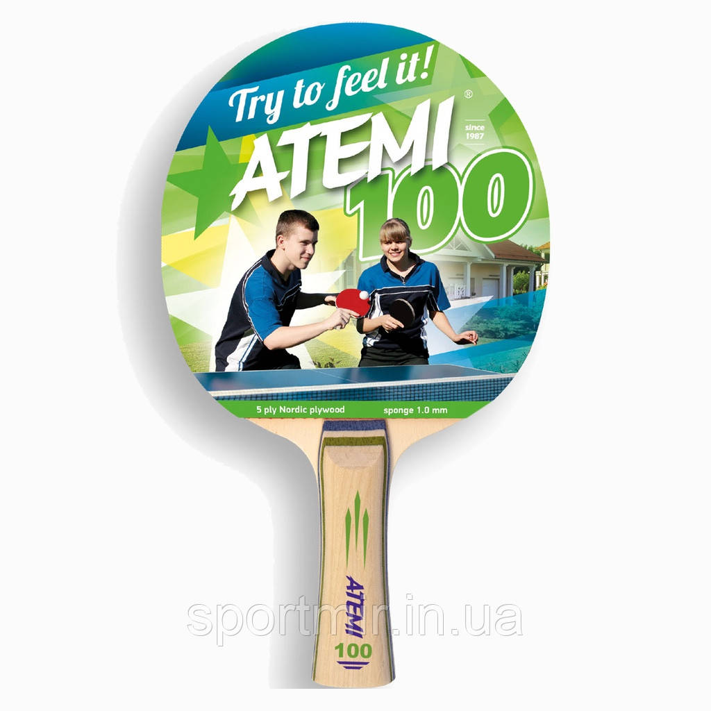Ракетка для настільного тенісу ATEMI 100, фото 1