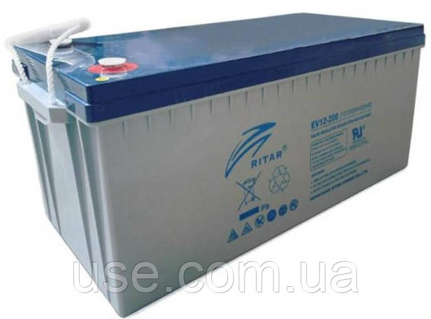 Тяговый аккумулятор 12в 200 ампер часов, ач, а*ч AGM EV для ...