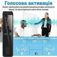 Автономный диктофон (ГОЛОСОВОЙ) Цифровой Savetek GS-R29, 32 Гб, 30 часов записи EGD