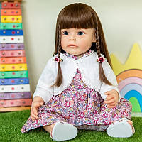 Реалістична лялька силіконова Reborn Дівчинка Власта Лялька реборн дівчинка Вінілова 55 см MCC