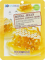 Тканевая маска с экстрактом маточного молочка Food A Holic Natural Essence Mask Royal Jelly 23 г