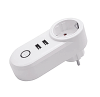 Wi fi розетка Elivco SA-002 10A Smart Plug на 2 USB, вай фай розетка, Ewelink SAA