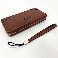 DIY Кошелек кожаный мужской Baellerry leather brown, кошелек мужской для карточек. Цвет: коричневый