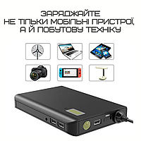 Портативное зарядное для ноутбука 4в1 с Розеткой 220V VHG KR-881 + Фонарь + 3 USB MCC
