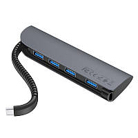 Разветвитель usb hub HOCO Type-C Victory HB12 | 4xUSB3.0, OTG, Юсб хаб, Usb hub адаптер GAA