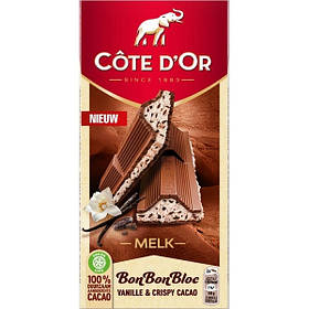 Шоколад Cote D'Or Lait Bob Bon Bloc Vanille Crispy Cacao 192g