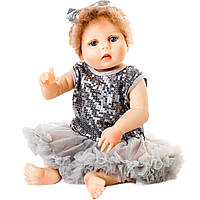 Реалістична лялька силіконова Reborn Дівчинка Емма Лялька реборн дівчинка Вінілова 57 Див MCC