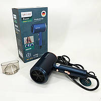 DIY Фен Rainberg RB-2212 8800 W с регуляцией температуры и скорости для сушки и укладки волос. Цвет: синий
