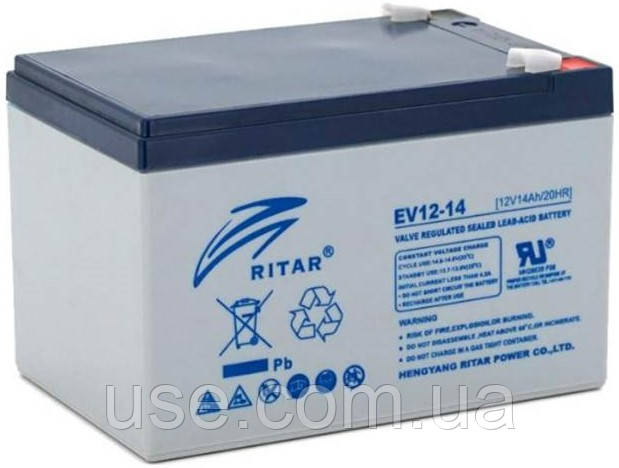 Акумуляторна батарея AGM 12V, 14 Ah, Ампер*год, Ah, AH, 12 Вольт, В, тяговий акумулятор для електромотора
