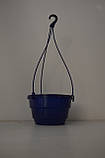 Горщик підвісний для квітів кашпо d230 з підвісом (Синій), фото 2