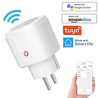 Wi fi розетка Aubess 20А Smart Plug с энергометром, вай фай розетка, Smart Life / Tuya SAA