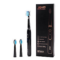 Електрична зубна щітка SEAGO SG 551 Rechargeable Sonic Black SAA