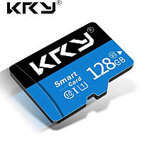 Флешка для телефону KRY 128GB microSD з картридером Class 10 + SD-adapter мікро сд 128 гігабайт High Speed SAA