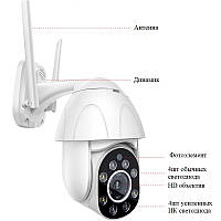 IP-камера Wi-Fi Вулична p2p поворотна Innotronic 2048P/3MP Камера відеоспостереження UCC