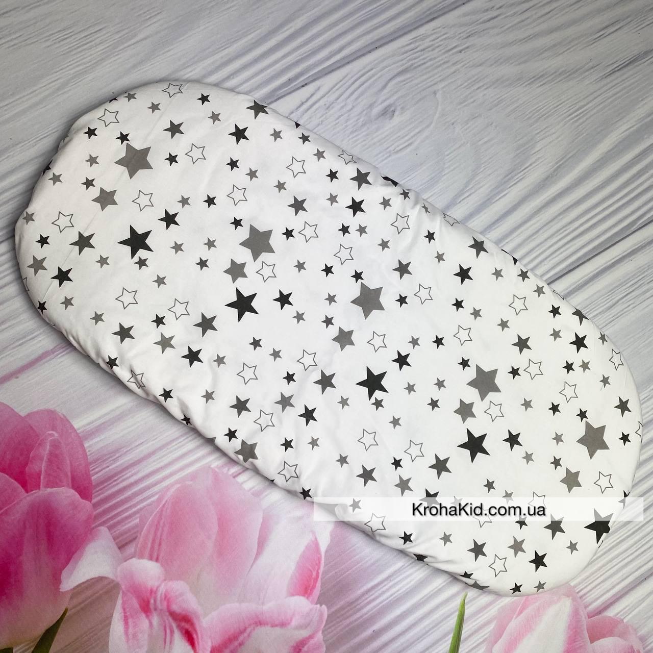 Водонепроникне простирадло на гумці в люльку в дитячу коляску 100% бавовна