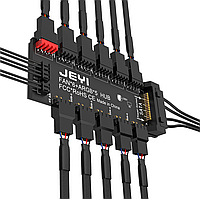PWM-контролер JEYI для вентиляторов 4pin и ARGB подсветки 3pin хаб питания (6xFan 5xARGB HUB) SAA