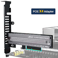 Переходник Адаптер PCI-E на SSD M.2 NVMe JEYI Starfish PCIе 4.0/3.0 X4 X8 X16 с алюминиевым радиатором SAA