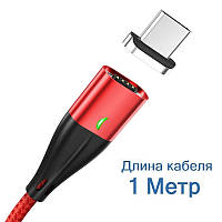 Шнур микро юсб Магнитный 1 метр TOPK AM61 MicroUSB Красный Шнур для быстрой зарядки телефона UCC