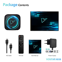 Смарт Приставка ТВ приставка | ТВ бокс VONTAR H618 8K 4/64 Android 12 Smart TV SAA