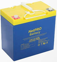 Акумулятор тяговий 12 в 55 а/год, 12V 55Ah, аг, ампер годин AGM для інвалідного візка