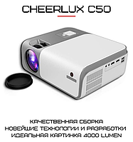 Переносной проектор Cheerlux C50 1080P 4000 Lumen WIFI 5G с Динамиком Портативный кинопроектор MCC