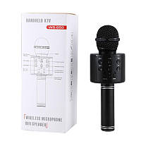 Микрофон с функцией караоке и динамиком WS 858 с 5 различными голосами Черный MCC
