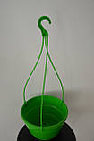 Горщик підвісний для квітів кашпо d230 з підвісом (Салатовий), фото 2