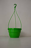 Горщик підвісний для квітів кашпо d230 з підвісом (Салатовий), фото 3