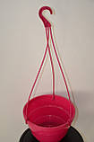 Горщик підвісний для квітів кашпо d230 з підвісом (Рожевий), фото 4
